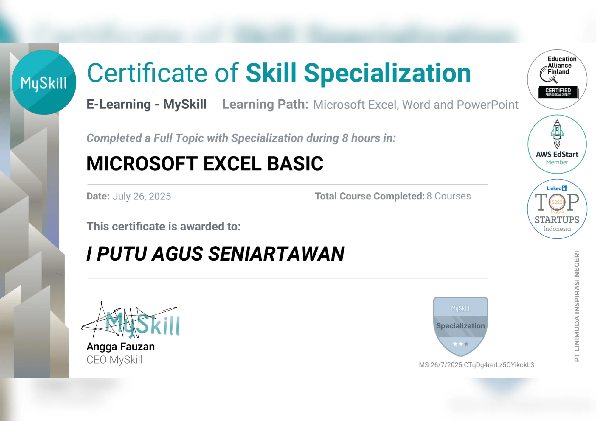 Microsoft Excel Basic